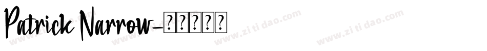 Patrick Narrow字体转换